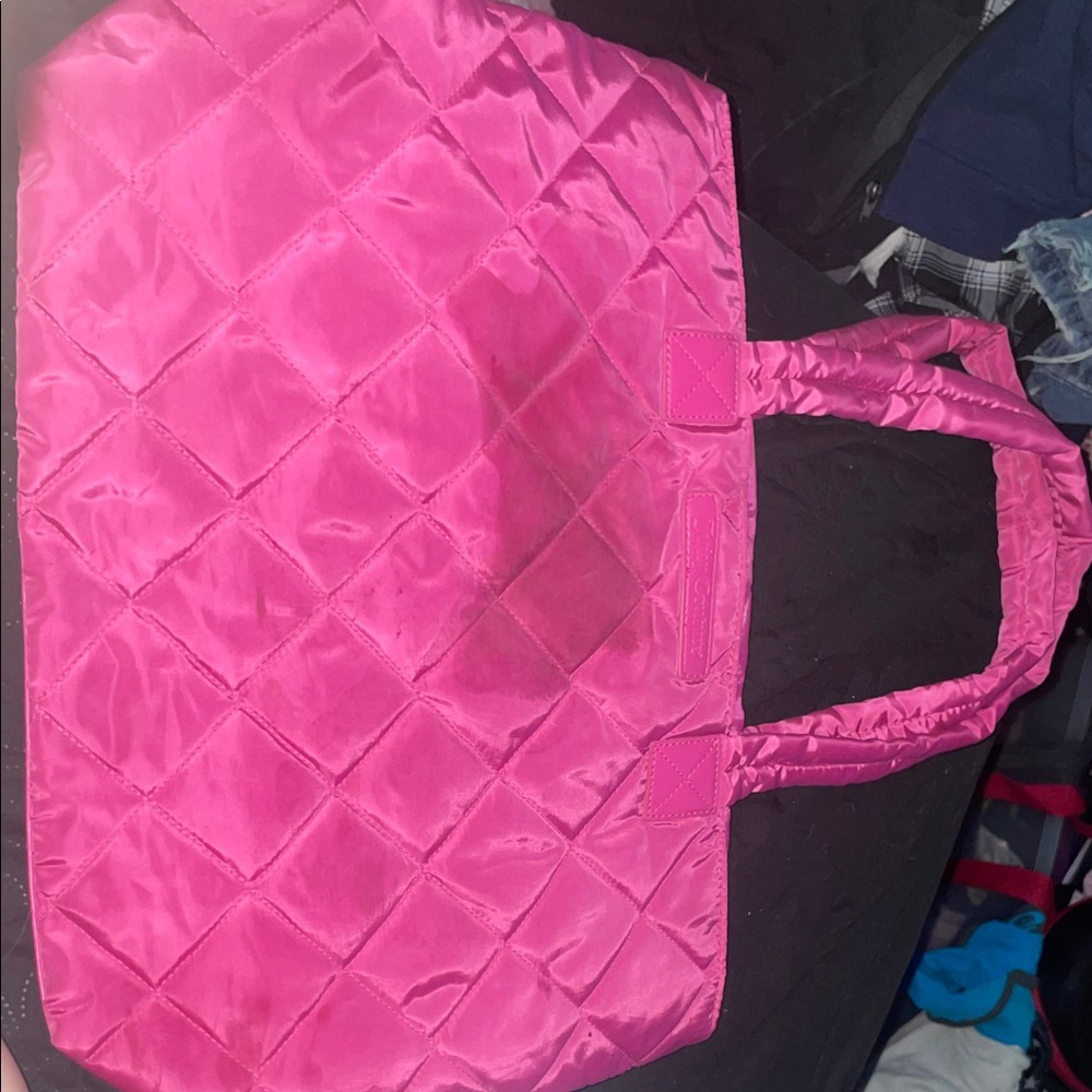 Juicy Couture Fuchsia Quilted Tote Bag